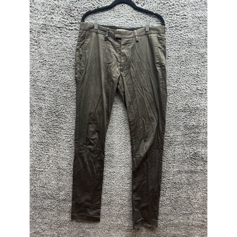 Acne Studios Max Mid Rise Satin Tapered Pants Green Mens Size 50